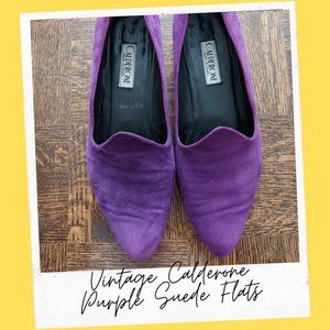 vintage calderone purple suede flats